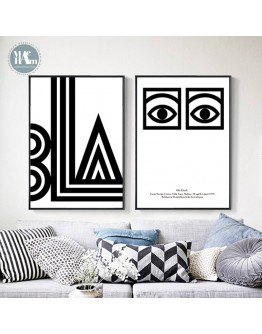 Nordic Minimalist Canvas Painting Abstract Eyes Prints Art Posters Prints Geometry letter Wall Picture Living Room home decor