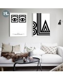 Nordic Minimalist Canvas Painting Abstract Eyes Prints Art Posters Prints Geometry letter Wall Picture Living Room home decor