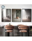 Modern Abstract building interior space art Wall Poster Print Canvas Painting Art Living Room Decoration Pictures Home Decor