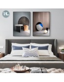 Modern Abstract building interior space art Wall Poster Print Canvas Painting Art Living Room Decoration Pictures Home Decor