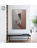 Modern Abstract building interior space art Wall Poster Print Canvas Painting Art Living Room Decoration Pictures Home Decor