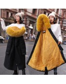 Winter Jacket Women -30 Degrees Snow Wear Long Parkas Fur Hooded Clothing Female Fur Lining Thick Padded Winter Coat Women