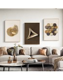 Nordic abstract geometric gold foil creative Canvas Art Paintings For Living Room Bedroom Posters And Prints Wall Poster Decor