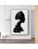 Nordic Abstract Ink painting Girls wall art Canvas Painting Prints Black White Figure pictures for Living Room Morden Home Decor