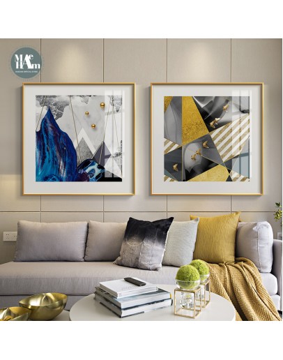 Nordic Abstract Gold leaf  Golden bird wall art  Canvas posters Painting Prints Posters for Living Room Morden Decor