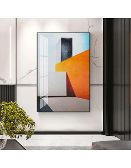 Modern Abstract building orange Canvas Art Paintings For Living Room Bedroom Posters And Prints aisle Wall Poster Home Decor