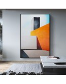 Modern Abstract building orange Canvas Art Paintings For Living Room Bedroom Posters And Prints aisle Wall Poster Home Decor