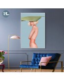 Delicate Girls green plant Wall Art Canvas Painting Nordic Posters And Prints  Figures wall Pictures For Living Room