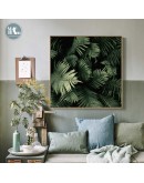 Nordic Green Plant Lanscape Wall Art Canvas Poster and Print Canvas Painting Decorative Picture for Living Room Home Decor