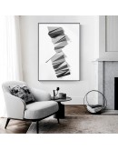 Abstract geometric art Black white origami gold foil Canvas Art Paintings For Living Room Posters And Prints Wall Poster Decor