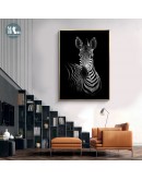 Black and white animal Lion elephant giraffe zebra Picture Wall Poster Modern Style Canvas Print Painting Art Living Room Decor