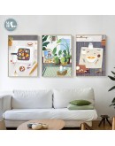 Nordic Hand-painted plants food wall art Canvas Painting posters Prints wall Picture for Living Room dining room Morden Decor