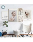 Nordic Flowers girls wall art Canvas posters Painting Prints creative Figures landscape Pictures for Living Room Morden Decor