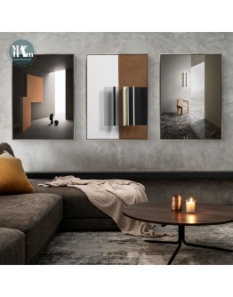 Modern Abstract Geometric color block Wall Poster Print colorful Canvas Painting Art Living Room Decoration Pictures Home Decor