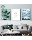 Nordic Green Plants Wall art  canvas posters painting building landscape Wall Pictures print for Living Room morden Home Decor