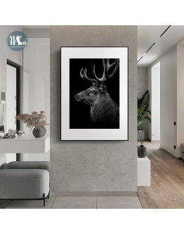 Canvas Painting Animal Wall Art Giraffe Deer Gazelle Posters and Prints Wall Pictures for Living Room Decoration Home Decor