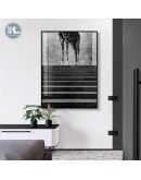 Nordic Black and white animal panda zebra corridor Picture Wall Poster Modern Style Canvas Print Painting Art Living Room Decor