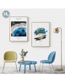 Scandinavian Style Blue ocean Landscape Canvas Posters and Prints Wall Art Painting Nordic Decoration Pictures Modern Home Decor