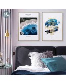 Scandinavian Style Blue ocean Landscape Canvas Posters and Prints Wall Art Painting Nordic Decoration Pictures Modern Home Decor