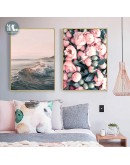 Nordic Flamingo sea flowers wall art Canvas posters Painting Prints Warm color Picture for Living Room Morden art Home Decor