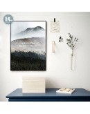 Nordic Decortive Canvas Painting Forest Mountain Prints Art Posters Prints Landscape Art Wall Picture Living Room Unframed