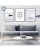 Native plant Forest lake sea wall art Canvas posters Painting Prints Nordic Landscape Pictures for Living Room Morden Home Decor