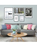 Native plant Forest lake sea wall art Canvas posters Painting Prints Nordic Landscape Pictures for Living Room Morden Home Decor