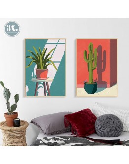 Nordic Decortive Canvas Painting sunshine plant abstract Prints Art Posters Prints Landscape Art Wall Picture Living Room