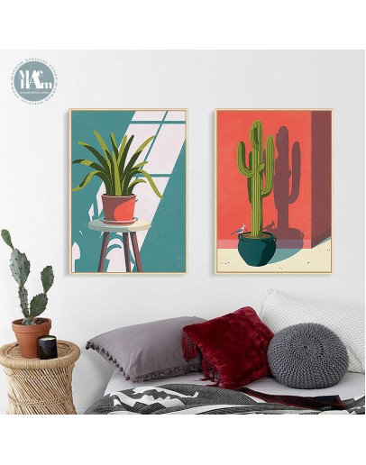 Nordic Decortive Canvas Painting sunshine plant abstract Prints Art Posters Prints Landscape Art Wall Picture Living Room