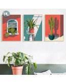 Nordic Decortive Canvas Painting sunshine plant abstract Prints Art Posters Prints Landscape Art Wall Picture Living Room