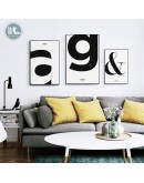 Nordic Abstract geometry letter wall art Canvas Posters Painting Prints wall Pictures for Living Room Morden Minimalist  Decor