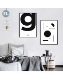 Nordic Abstract geometry letter wall art Canvas Posters Painting Prints wall Pictures for Living Room Morden Minimalist  Decor