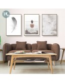 Nordic Figure Feather  wall art Canvas posters Painting Prints cloud mist landscape Pictures for Living Room Morden Home Decor