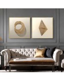 3D stereo abstract lines wall art Canvas Painting Prints Posters Creative golden art Pictures for Living Room Morden Decor