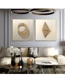 3D stereo abstract lines wall art Canvas Painting Prints Posters Creative golden art Pictures for Living Room Morden Decor