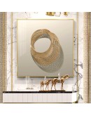 3D stereo abstract lines wall art Canvas Painting Prints Posters Creative golden art Pictures for Living Room Morden Decor