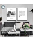 Nordic Black and White animals Horse Elk wall art Canvas posters Painting Prints wall Pictures for Living Room Morden Home Decor