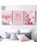 Maeham Nordic Pink Rose Flamingo wall art Canvas posters Painting Prints wall Pictures for Living Room Morden Home Decor