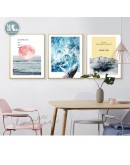 Nordic Decoration sea Lanscape Wall Art Canvas Poster and Print Canvas Painting Decorative Picture for Living Room Home Decor