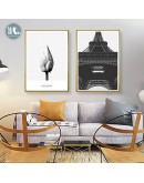 Nordic Building tower wall art Canvas posters Painting Prints Landscape Picture for Living Room Morden contracted art Home Decor