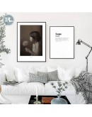 Nordic dandelion Girls Landscape wall art Canvas posters Painting Prints English Pictures for Living Room Morden art Home Decor