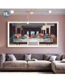 The Last Supper Abstract square mosaic water color block art Wall Art Canvas Painting Poster Wall Picture for Living Room Decor