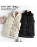  Body Warmer Women's Vest Jacket Loose Thick Warm Midi Waistcoat Vest Irregular Zipper Sleeveless Puffer Coat For Women