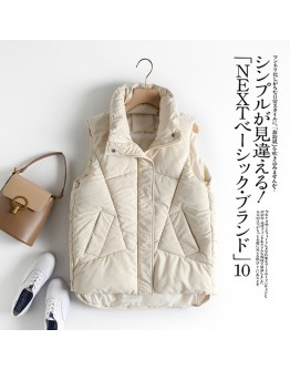 Fall Winter Women's Vest Windbreaker Lightweight Body Warmer Waistcoat Female Cotton Bubble Sleeveless Jacket Coat Loose